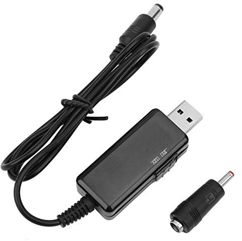 Cable de refuerzo, pantalla digital multifuncional 5V a 9V 12V USB a DC Power Bank Router Cable para electrodomésticos, enrutadores inalámbricos del coche módems ópticos