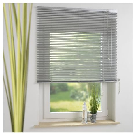 Aluminium-Jalousie, Wand -und Deckenmontage, Breite: 120 cm/Länge: 160 cm, Farbe: Silber
