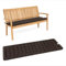 HAVE A SEAT Living - Gartenbank Auflage, Bequemes Sitzbank Polster - Orthopädisches Bank Sitzkissen, Waschbar bis 95°C, Made in Germany (Braun, 180x48 cm - 1x)