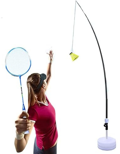 Verstellbares Badminton-Trainingswerkzeug, Einzelspieler-Rebound-Trainer für Lernende – Übungsmaschine für Studium und Spielverbesserung