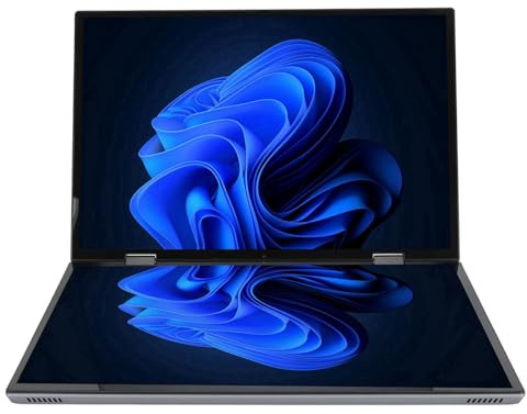 Yunseity APLAIGNEMENT DE 14 Pouces à écran Tactile à Double écran avec Affichage HD 2,2k pour Les Jeux d'affaires - Ordinateur Portable Léger et Portable pour Les Professionnels (Prise UE)