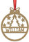 KreateSquare Personalised Christmas Bauble, 950 GSM (1.7 mm) Double-Sided Glitter Xmas Tree Decoration, Custom Name Baubles, Red Christmas Decorations Ornaments (Gold, Christmas Tree)