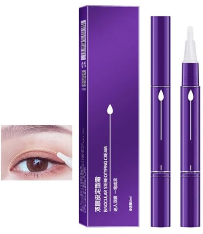 Doppel Augenlid Stift, Kleber,Unsichtbare Styling Creme, Langanhaltend,Flüssiges Augenlid Tape,Augenlid Stripes Unsichtbar,Schlupflider Stripes Unsichtbar,Aufkleber Creme,Doppel Augenlid Serum (1PC)