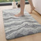 DEXI Tapis Salle de Bain Antidérapant 44 x 76 cm, Super Absorbant, Design Moderne, Lavable en Machine, pour Baignoire, Douche, Chambres, Gris