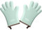2-Pack Green Silicone Oven Gloves, Heat Resistant 500°C, Non-Slip, Soft Lining, Kitchen Mittens, Oven Mitts Silicone, Oven Glove Heat Resistant, Ovens Gloves with Fingers, Oven Mits