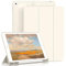 ZKTUYU Custodia per iPad 9/8/7ª generazione con portapenne, iPad 9 generazione, 10.2 pollici, modello 2021/2020/2019, per iPad 10.2 pollici, custodia ultra sottile in TPU con supporto, bianco crema