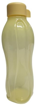 Tupperware to Go Eco 500ml EcoEasy Öko quadtratisch Flasche Drehverschluss für Kohlensäure geeignet (pastell gelb)