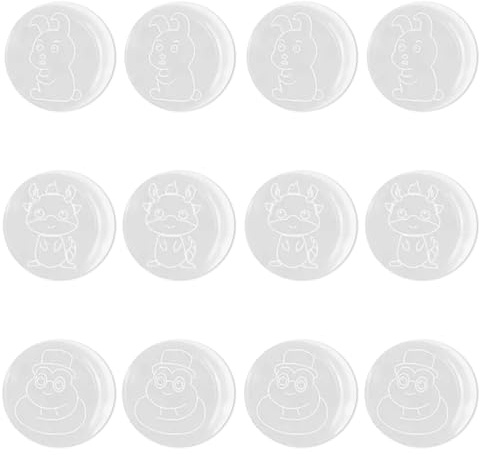 12 Pcs Door Stopper, Silicone Door Handle Protectors, Rubber Door Stop for Wall Fridge Cabinets for Wall Fridge Cabinets（10mm