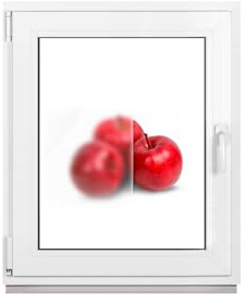 Framex Badezimmerfenster Weiß 2-fach Milchglas 80 x 100 cm DIN Links, Kellerfenster Kunststofffenster PVC Satinato 800 x 1000 mm 32 mm Dreh-Kipp (Griff Rechts)