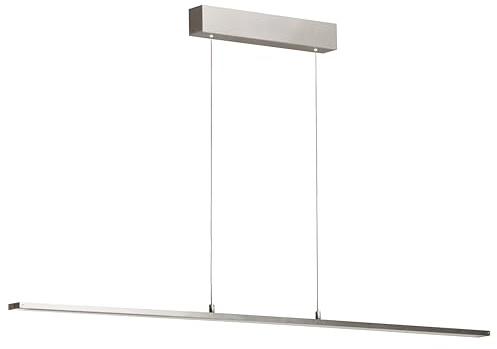 Pendelleuchte Marlo|aluminiumfarben|Kabellift|L: 140 cm, B: 6 cm|Höhenverstellbar 70,00-180 cm|mit Taster stufenlos dimmbar|Farbtemperatureinstellung 3 Stufen|1x LED 31W 2700/3350/4000 K | 1x 3500 lm