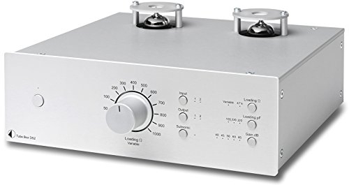 Pro-Ject Tube Box DS2, MM/MC Phonovorstufe mit Röhrenbestückung und Highend-Klangqualität, Silber
