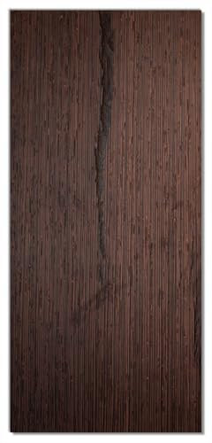 Wallario Selbstklebende Türtapete mit Schutzlaminat Holz-Optik Textur dunkelbraunes Holz - Türposter 93 x 205 cm Abwischbar, rückstandsfrei zu entfernen
