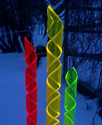 sabro-design 3er Set Sonnenfänger Spirale 30cm Suncatcher Sonnenscheibe Mobile Hängeornament Hängende Dekoration Acryl Fluoreszierende Spirale