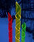 sabro-design 3er Set Sonnenfänger Spirale 30cm Suncatcher Sonnenscheibe Mobile Hängeornament Hängende Dekoration Acryl Fluoreszierende Spirale
