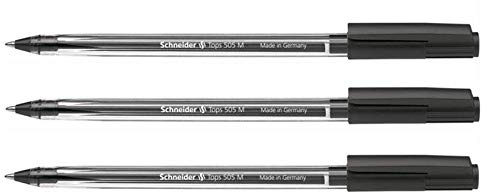 Kugelschreiber Tops 505 M sw SCHNEIDER SN150601 Einweg