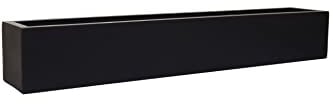 VIVANNO Blumenkasten Balkonkasten Pflanzkasten Fiberglas FLOBO anthrazit - 15x100x17 cm