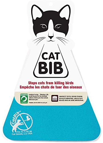 CatBib Vogelrettendes Katzenhalsband, verhindert, dass Katzen Vögel fangen und töten, buntes Lätzchen, um Vögel und andere Wildtiere zu retten (klein, Türkis)