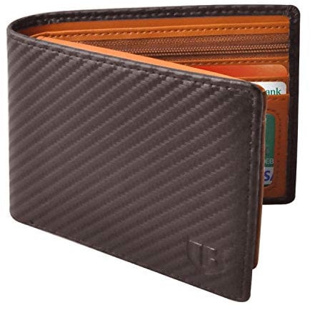 BIAL Mens Wallet, RFID Blocking Wallet, Wallets Mens, Bifold Wallet, Flip Wallet, Wallets for Men, Slim Bifold Wallet, 2 ID Window Wallet, Superfine Fiber PU Synthetic Leather