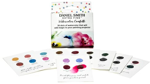 Daniel Smith Extra feine Wasserfarbe, Konfetti, Confetti mit 36 einzigartigen wasserfesten Punkten (285900101)