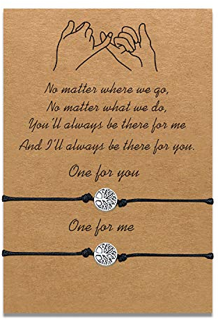 Mutter Tochter Armbänder Set passende Schnur String Armband Geschenk von Mutter zu Tochter Beziehung Handmade Wish Schmuck für Frauen Mädchen (2 Stück LifeTree)