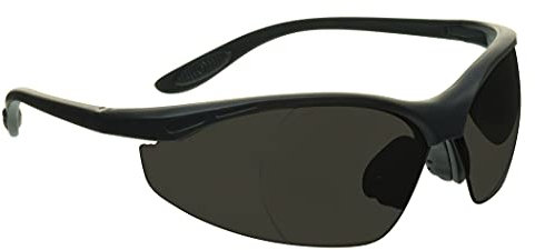 proSPORT Full Lens Reading Sunglass Reader Safety +2.00 Dark Smoke Lens Sport Wraparound Curve Not Bifocal