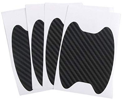 Nevay Universal Carbon Fiber Auto Door Handle Film Stickers, Car Door Handle Protector for Grip Cups, 4Pcs