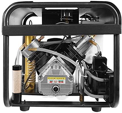 TUXING PCP-Luftkompressor, elektrische Hochdruckpumpe, eingebautes Wasser- und Lüfterkühlsystem, zweistufiger Filtrationsfilter, Auto-Stop-Version, für Paintball Air Rifle Diving Scuba Tank (TXEDT032)