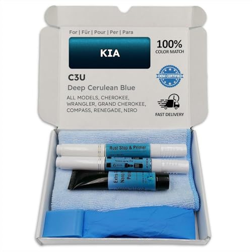 Genuine Colors Lackstift DEEP Cerulean Blue C3U für KIA Blau Cherokee Wrangler Grand Compass Renegade NIRO