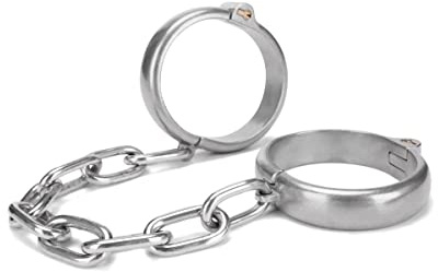 Prowler RED Heavy-Duty Stainless Steel Ankle Cuffs – Premium Metal Bondage Restraints for BDSM Play | Durable Adjustable Design for Secure Submissive Control, Authentic Weight & Strength