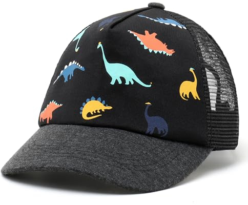 JANGANNSA Children's Baseball Cap Dinosaur Horn Summer UV Children's Hat for Boys Girls 4-8 Years