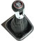 Newtown2700-parts Schaltknauf Golfball (längere GTI,GTD Version) Schaltmanschette Rahmen 6 Gang Naht Weiß kompatibel/Ersatzteil für VW GOLF 5 6 GTI GTD R