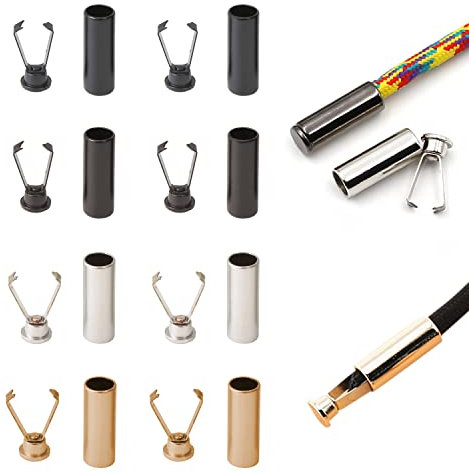 PFLYPF 8 Stück Seilstopfen, Seilkopfknöpfe, Schnürsenkelschnallen, Schnürsenkelköpfe, DIY-Seilstopper, Zierschnallen für Sweatshirts, Hosen, Mützenkordeln