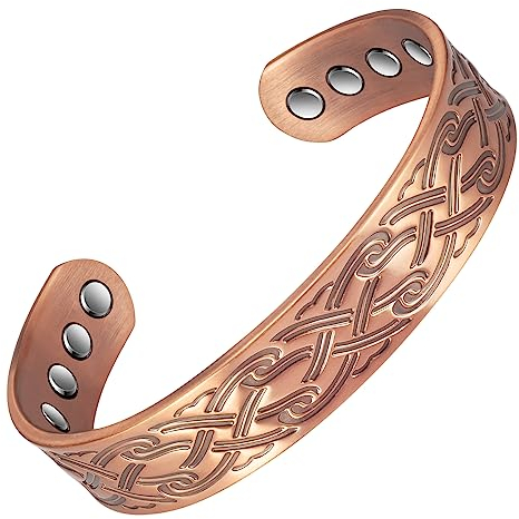 MagCopper Kupferarmband mit natürlicher Linderung für Arthritis, verstellbares Magnetarmband für erwachsene Handgelenke (CPB-2046) (Antike Kupferfarbe)