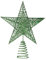 BinaryABC Christmas Tree Topper Star,Glittering Christmas Tree Decoration Ornaments,20cm (Green)