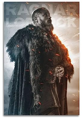 Ragnar Lodbrok Poster, dekoratives Gemälde, Leinwand, Wandposter und Kunstdruck, modernes Familienschlafzimmer-Dekor-Poster, 30 x 45 cm
