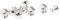 ＡＷＨＡＯ 8 X Dollhouse Door Knobs, Dollhouse Accessories, Role Play, Simulation, Birthday Gifts, Head Pull Handle, silver