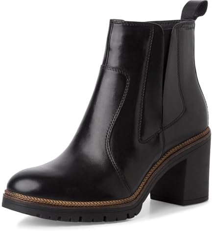 Tamaris Damen Klassische Ballerinas, Frauen Flats,TOUCHit-Fußbett,Slip-ons,klassisch elegant,Ballerinen,Pumps,Halbschuhe,Slipper,Black Leather,37 EU