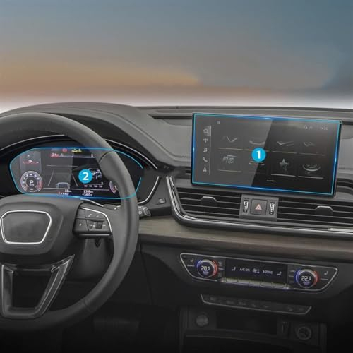Navi Folie Zubehör Für Q5 2023 Auto Aufkleber Screen Protector Gehärtetem Glas Schutz Film Carplay Navigation Automotive Fahrzeug Zubehör (Size : Set BLUE)