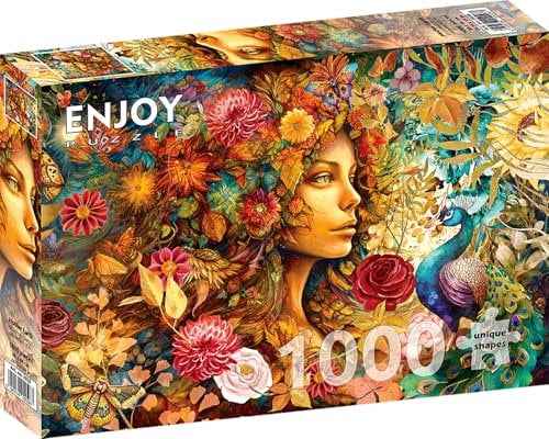 ENJOY Puzzle - 1000 Teile Jigsaw Puzzle für Erwachsene - Holz - Scenic - Puzzle - 1 Set - 1000 Stück - 1000 Teile - Mother Earth - Herbst