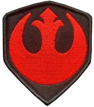 Movie Film Rebel Alliance Patch, Hook and Loop, Embroidered Rebel Alliance Shield Applique Patch, Funny Meme Morale Patches, Moral Patch, Military Patch for Tactical Backpacks Jeans Hats Jersey - Red