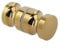 VersaGenius Shower Door Knob Zinc Alloy Chrome Plated Shower Door Handle Knob for Shower Glass Door(Gold)