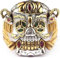 KEERSONG Expendables Glücksring Kupfer Stallone Totenkopf Ringe Gothic Vintage Juweliere Biker Cocktail Party Loop Halloween Geschenke for Männer(9)