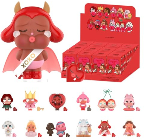 POP MART CRYBABY Crying For Love Series Blind Box Full Set | 2.5 Inch Premium Collectible Random Chibi Character Figurines, Home Fashion Decor Gift for Women Girls