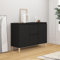 Myheimly Sideboard mit 2 Schubladen 2 Türen Kommode Anrichte Schrank Beistellschrank Mehrzweckschrank 103,5x35x70cm Holzwerkstoff Schwarz