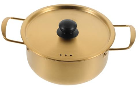 BRIGHTFUFU Olla Para Cocinar Fideos De Acero Inoxidable Tapa y Asa Para Cocinar Fideos Rápidos Para Cocina Rápida De y Sopas Casa