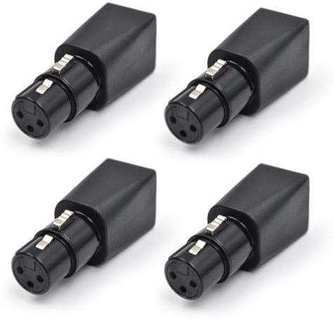 Vocdikficy 4 Pièces Connecteur vers RJ45 Ethernet RJ45 vers Adaptateur XLR 3 Broches Adaptateur XLR 3 Broches pour Audio Vidéo
