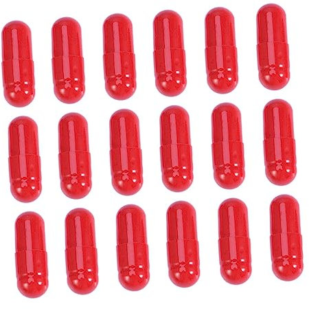 Vaguelly 50 Pièces Capsules de Faux Sang Vampire Astuce Comestible Fille Fausses gélules Fausses Capsules de Sang gélules de Sang Farce Colorant Alimentaire Rouge