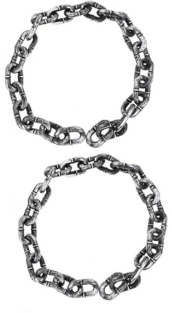 Abaodam 2stücke Plastik Kette für Halloween Dekoration Kunststoff Kette als Party Requisite und Cosplay Accessoire Bruchfest und Langlebig