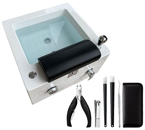 Fußbad mit Wärme und Massage – Pediküre-Schüssel mit einstellbarer Temperatur, Fußstütze und bunter Lampe für ultimative Entspannung