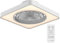 UNIVERSALBLUE Ventilador de Techo Aspas Ocultas Silencioso LED con Mando, 36W, 6 Velocidades, Temporizador, Modo Invierno, Aspas Invisibles, Motor DC, 7 Aspas, Ventilador Techo Bajo